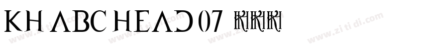 KH ABC HEAD 07字体转换